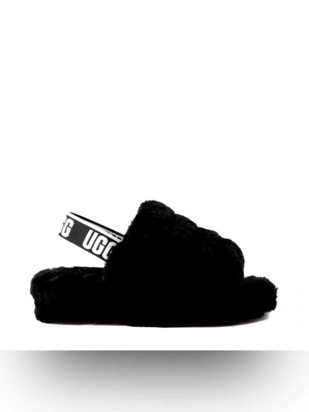 UGG Black Plush Slide size 9